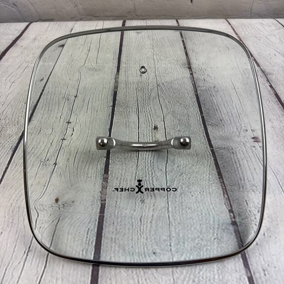 Copper Chef Square Glass Lid 10.5 in With Vent and Stainless Handle‎ LID ONLY - Picture 2 of 6